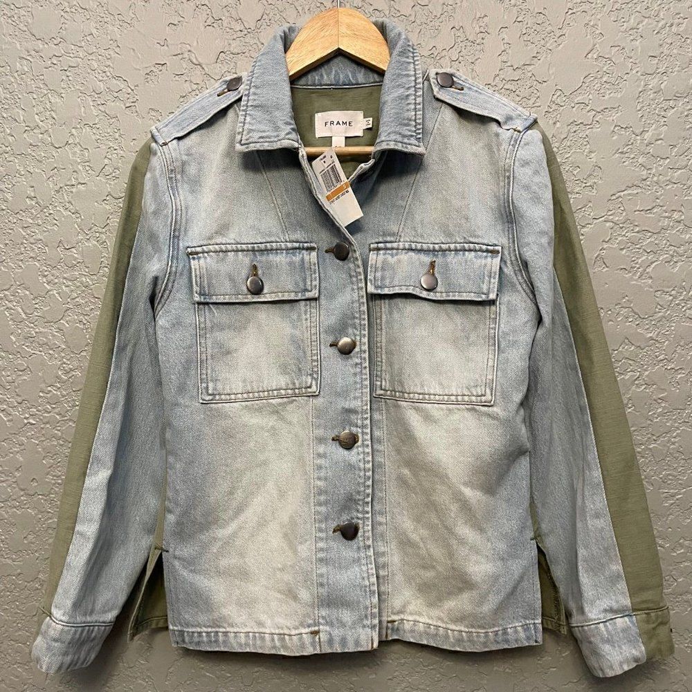 FRAME Cargo Denim Jacket $345